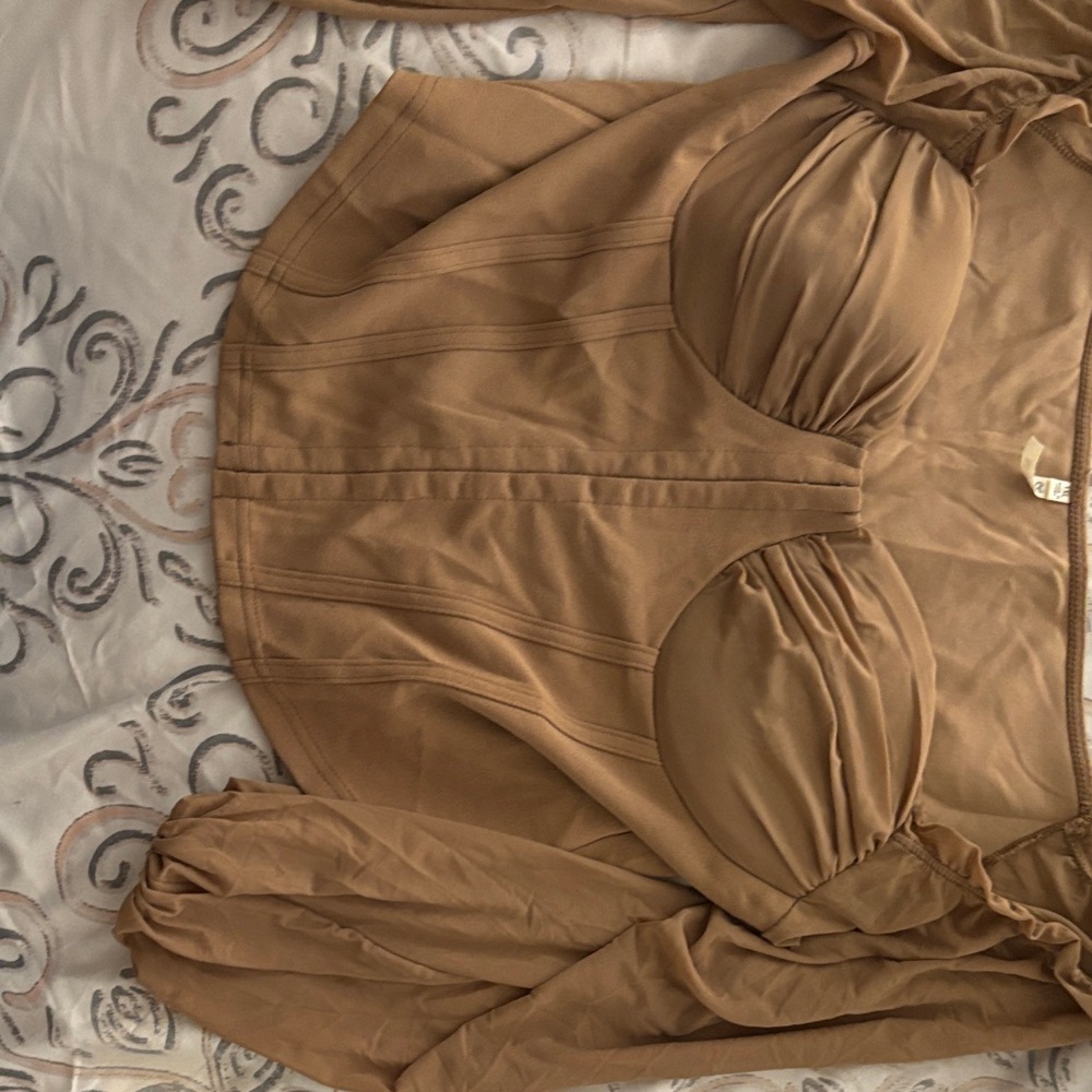 Elegant Tan Women's Blouse